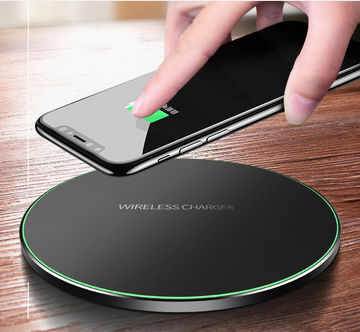 Metal Fast Wireless Charger With LED Light
